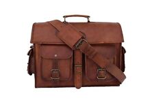 Maleta De Couro Para Laptop, satchel, mensageira, Escola Faculdade Bolsa De Ombro comprar usado  Enviando para Brazil