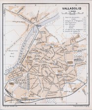 Valladolid 1900 mapa ciudad orig. + guía francés (4 p.) Catedral Mercado Prado comprar usado  Enviando para Brazil