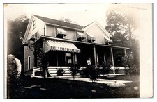 Usado, Cartão postal RPPC 1910-1920s casa varanda janela toldos frente quintal comprar usado  Enviando para Brazil