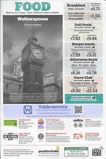 Wetherspoon pub menu for sale  CARLISLE