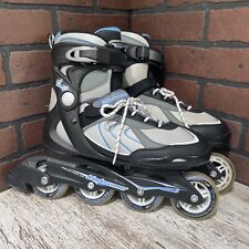 Patins femininos Bladerunner Pro 80 ABEC 5 em linha preto azul cinza roda 80mm tamanho 9 comprar usado  Enviando para Brazil