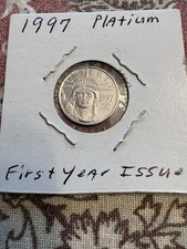 Usado, 1997 $10 Platinum Eagle moeda de 1/10 onça gema BU edição do primeiro ano comprar usado  Enviando para Brazil