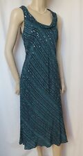 Seidenkleid schwarz blau gebraucht kaufen  Bad Teinach-Zavelstein