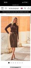 Chocolate brown leather for sale  NEWCASTLE UPON TYNE