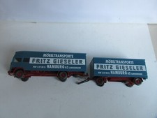 Wiking 1:87 Mercedes LP 1519 Koffer-Lastzug FRITZ GIESELER !!! comprar usado  Enviando para Brazil