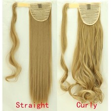 mega longo clipe em extensão de cabelo envoltório em torno de clipe em cabelo rabo de cavalo natural H714, usado comprar usado  Enviando para Brazil