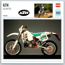 Cartão de motocicleta KTM GS 330 TVC 1992 Áustria Edito Service Atlas, usado comprar usado  Enviando para Brazil