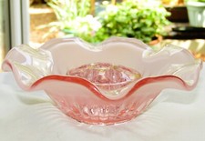 Vintage frosted pink for sale  DARTFORD
