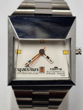 Usado, Vintage Fortis Spaceman Audacieuse Relógio Suíço Automático Mostrador Branco Masculino comprar usado  Enviando para Brazil
