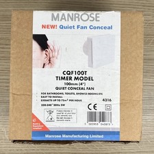 Manrose cqf100t 100mm for sale  CAMBRIDGE