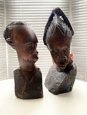 Pair carved african for sale  Shipping to Ireland