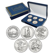 Conjunto de moedas de 25 centavos de dólar do Parque Nacional dos EUA em perfeito estado 2013 na caixa de presente   comprar usado  Enviando para Brazil