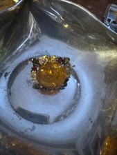 Anello argento ambra usato  Roma