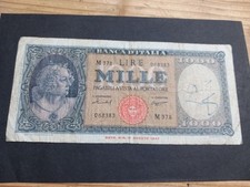 Antica banconota mille usato  Melendugno