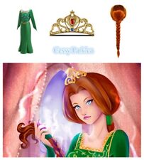 Usado, Vestido peruca coroa semana do livro SN-D9-2 crianças meninas Shrek princesa Fiona fantasia comprar usado  Enviando para Brazil
