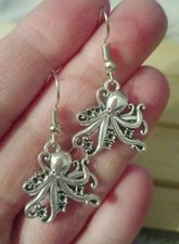 Silvery octopus earrings for sale  BRIERLEY HILL