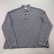 Camisa polo masculina Lacoste tamanho GG tamanho 6 cinza logotipo crocodilo rugby golfe adulto nova sem etiquetas comprar usado  Enviando para Brazil