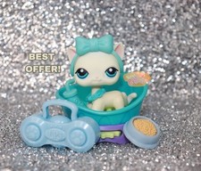 Littlest Pet Shop autêntico LPS #410 branco pelo curto RARO bônus exclusivo animal de estimação comprar usado  Enviando para Brazil