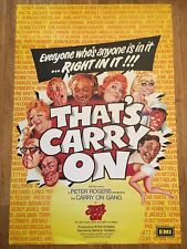 That's Carry On! 1977 Original British Comedy Film Poster Sid James comprar usado  Enviando para Brazil