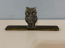 Régua de latão vintage 6” com peso de papel decorativo coruja, usado comprar usado  Enviando para Brazil