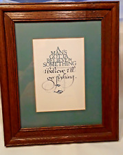 Signed oak framed for sale  Belmont