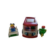 Lote de 5 bicicletas de plástico Fischer Price Little People década de 1970 ônibus carro comprar usado  Enviando para Brazil