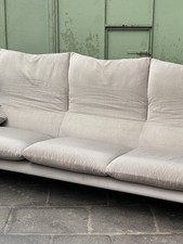 Cassina Maralunga 3 Seater Design Fabric Beige Light Brown Squares 70s comprar usado  Enviando para Brazil