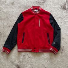 Jaqueta Vintage Nike Varsity Bomber Destroyer Lã Vermelha Mangas de Nylon Extra Grande comprar usado  Enviando para Brazil