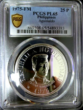 Usado, PCGS PL65 GS-Philippines 1975 Aguinaldo prata 25Piso GEM PL-sem correio EUA e Israel comprar usado  Enviando para Brazil