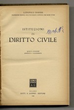 Istituzioni diritto civile. usato  Firenze
