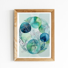 Abstract doodle watercolor for sale  Miami