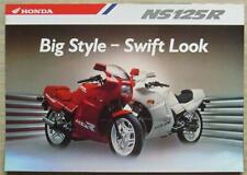 Folheto de vendas Honda NS125R MOTOCICLETA abril de 1990 #A02-00088-1/30m/490/PB comprar usado  Enviando para Brazil