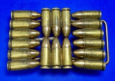 Fivela de cinto vintage cor dourada invólucro de bala arma Luger PMC 9MM comprar usado  Enviando para Brazil