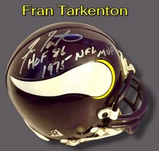 MINICAPACETE MINNESOTA VIKINGS AUTOGRAFADO ASSINADO POR FRAN TARKENTON com certificado de autenticidade comprar usado MINICAPACETE MINNESOTA VIKINGS AUTOGRAFADO ASSINADO POR FRAN TARKENTON com certificado de autenticidade comprar usado  Enviando para Brazil