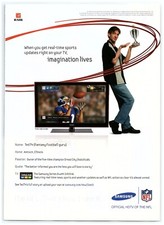 2008 Samsung Series 8 HDTV anúncio impresso, NFL Fantasy Football Guru Ted74 Antioch IL comprar usado 2008 Samsung Series 8 HDTV anúncio impresso, NFL Fantasy Football Guru Ted74 Antioch IL comprar usado  Enviando para Brazil
