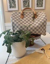Louis Vuitton Speedy Bowler 30 couro azul branco comprar usado  Enviando para Brazil