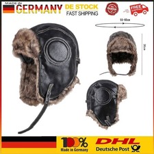 Kunstleder fliegermütze pilot gebraucht kaufen  Deutschland