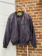 Vintage Men’s Real Leather Purple Bomber Jacket Size L Our Legacy Acne Studios na sprzedaż  PL