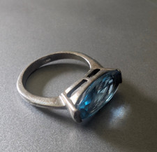 Modeschmuck ring blauem gebraucht kaufen  Bühlertal