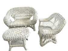 Vintage white wicker for sale  Saint Petersburg