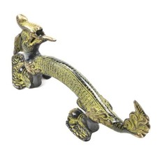 Usado, Latón Antiguo Dragón Tiradores de Armario Decorativo Puerta Conjunto 2 Piezas comprar usado  Enviando para Brazil
