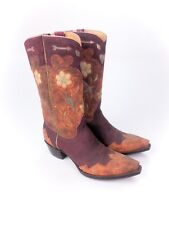 NOVO! Botas de caubói femininas OLD GRINGO tamanho EUA 10B Golondrina floral incrustadas vermelhas comprar usado  Enviando para Brazil