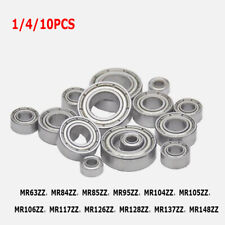 Rolamentos de escudo duplo miniatura de esferas de sulco profundo aço MR63ZZ-MR148ZZ 1/4/10 peças comprar usado  Enviando para Brazil