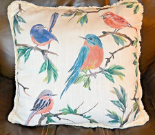 BRENTWOOD ORIGINALS CANÇÃO BORDADA, TRAVESSEIRO DE SOFÁ PÁSSARO AZUL, 18" X 18" QUADRADO, usado comprar usado  Enviando para Brazil