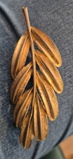 Gold tone leaf for sale  REIGATE