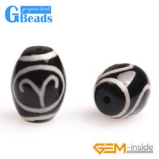 Contas de pedra ágata preta 10x14mm arroz zodíaco 12 constelações para fabricação de joias comprar usado  Enviando para Brazil