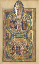Usado, Folio manuscrito iluminado. Enfeitado em folha de ouro genuína 24kt 12x16 pol comprar usado  Enviando para Brazil