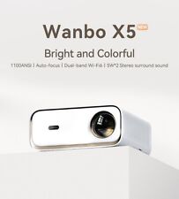 Projektor LCD Wanbo X5 1080P, 1100 lumenów ANSI, automatyczna korekta keystone Nowy, używany na sprzedaż  Wysyłka do Poland