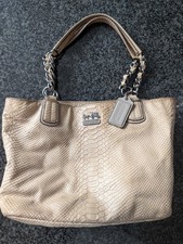 Bolsa de couro bege COACH usada  comprar usado  Enviando para Brazil