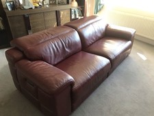Seater red leather for sale  HEMEL HEMPSTEAD